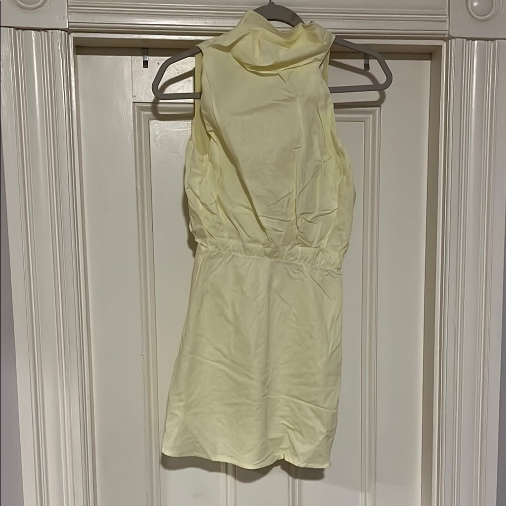 Cotton Sleeveless Yellow Mini Dress